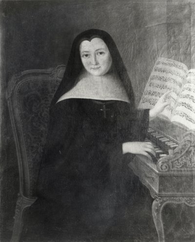 A Nun from the Abbaye de Montmartre Teaching the Harpsichord by French School